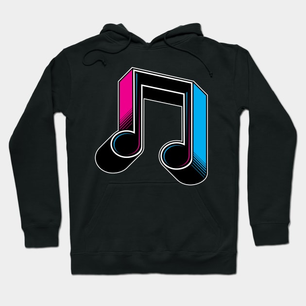 Music notes Hoodie by Kevin Adams Designs